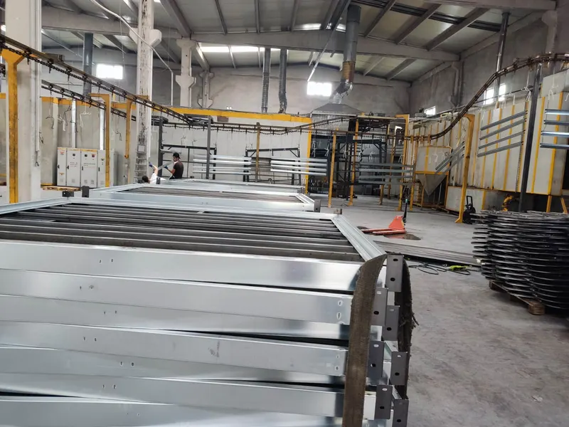 Steel frames for B2KON units in the factory